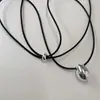 Collar Minimalista Coreano con Colgante de Gota de Agua y Cordón Ajustable, Gargantilla Simple y Versátil, Colgante de Diseño Único de Nicho para Mujeres