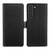 Funda tipo libro de cuero con tacto de piel Samsung S24/S23/S22 con tarjetero, soporte y cubierta protectora de negocios anticaída