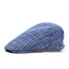 Gorra de Pico Moderna, Boina, Gorra de Béisbol Visera, Sombrero de Cuadros Estilo Adelante, Sombrero Coreano para Hombre de Primavera y Verano