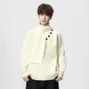 Bufanda gruesa de punto casual estilo ins para otoño e invierno para hombres, versión coreana de moda suelta de color liso básica de punto para parejas