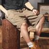 2026 Estilo Hong Kong Japonés Ins Moda Retro Japonés Versátil Holgado Recta Pantalones de Trabajo de 5 Puntos Pantalones Casuales Pantalones de Moda para Hombre