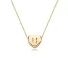 Amazon Transfronterizo Nuevo Diseño Collar con Forma de Corazón Collar de 26 Letras Moda para Mujer Versátil Regalo de Cumpleaños