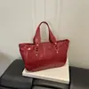 Bolsa de Ombro Patchwork Estética Retro de Alto Valor Moda Tendência Nova Primavera/Verão Grande Capacidade Simples Versátil