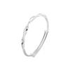 Prata de lei S999 Pulseira Mobius sólida de empurrar e puxar feminina moda simples pulseira jovem joias de luxo leve atacado