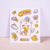 Pegatinas coreanas lindas de dibujos animados para termo, pegatinas creativas para teléfono móvil, pegatinas transparentes de PVC para taza de agua de estudiante