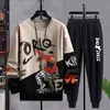 Conjunto esportivo de lazer masculino primavera e outono nova marca de moda suéter masculino combinando terno bonito meninos adolescentes