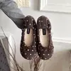 Zapatos Mary Jane de Plataforma Vintage Esponjosos para Mujer 2026 Nuevos Zapatos de Algodón Cálidos de Invierno Estilo Francés