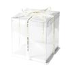Caja para pastel al por mayor 6/8/10/12/14/16 pulgadas rectangular pastelería pastelería horneado transparente caja para pastel