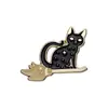 Set de Broches de Gato Negro Estilo Magia Oscura Accesorios de Pines de Dibujos Animados de Pociones Misteriosas Insignias Decorativas Versátiles