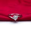 Anillo clásico de plata esterlina 925 chapada en Zhenrong, joyería de moda europea y americana para combinar con todo, con diamantes de quilate engastados, en forma de corazón de rosa