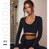Amazon Ropa Europea y Americana Chaleco de Manga Larga Sexy con Tirantes Cuello en V Prenda Base Autum Ins Ropa para Pilates Yoga
