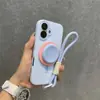 Nuevo Color Sólido Color Caramelo Redondo Esmerilado de Silicona Adecuado para Soporte Magnético Magsafe con Súper Fuerte Adsorción Airbag para Mujeres