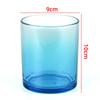 Vaso de Vela Perfumada para Cabello Lacio Portavelas de Vidrio Esmerilado Vaso Vacío Adorno Contenedor de Vela de Botella de Vidrio con Tapa Fragancia DIY