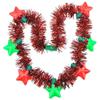 Decorações de Natal Lyster Estrela de Cinco Pontas Colar Adereços para Apresentações de Feriado Colar de Lã Fio de Luzes 7LED