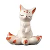 Argila Roxa Original de Yixing Feito à Mão Criativo Fofo Animal de Estimação para Chá Decoração de Casa Ornamento para Cerimônia do Chá Presente Brinquedo de Chá Que Pode Ser Usado para Criar uma Raposa de Nove Caudas