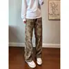 Calça de moletom masculina, coleção outono 2026, perna reta, versátil, modelagem solta, cordão, perna larga, calça atlética estilo americano, calça casual