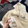 Tricô de Lã Infantil com Capuz Pulôver de Inverno para Menino Roupas com Letras Infantis Tricô para Bebê Grossa para Mulheres