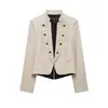 Comercio Exterior 2026 Nueva Ropa Europea y Americana para Mujer Venta al por Mayor Transfronteriza Moda Blazer Ajustado de Manga Larga con Solapa y Botones Decorados
