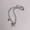 Collar de Halloween Estilo Ins Celebridad de Internet Kvk Araña Personalizada Cadena para Clavícula de Rubí para Mujer Collar de Clavícula Moderno Genial