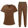 Uniforme de Enfermería Lavable para Mujer, Conjunto de Uniforme Médico, Uniforme Médico de Comercio Exterior, Ropa de Doctor, Uniforme Médico, Conjunto de Manga Corta Estilo Europeo y Americano