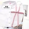 Corbata sin nudo de color puro para uniforme jk Corbata de uniforme de marinero versátil Accesorios lindos para chicas Cinta de color puro Xiaowu