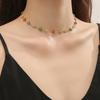 Estilo INS europeo y americano transfronterizo primavera y verano más vendido color flor collar pequeño fresco femenino Margarita pintado goteo de aceite clavícula