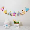 Bandera de feliz cumpleaños decoración de fiesta diseño de escena niño y niña de un año accesorios para fotos infantiles bandera colorida