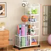 Estante de Almacenamiento para Esterilla de Yoga en Casa Cesta de Almacenamiento para Rodillo de Espuma Estante para Mancuernas Pesa Rusa Baloncesto Estante de Almacenamiento para Equipos Deportivos de Fitness