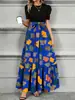 Vestido de Manga Corta Europeo y Americano 2026 Amazon Nuevo Estampado Cuello Redondo Vestido Largo Transfronterizo Verano Vestido para Mujer Venta al por Mayor