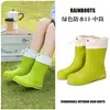 Botas de Lluvia Transfronterizas para Mujer para el Trayecto, Botas de Lluvia Impermeables, Cubrezapatos de Moda de Media Caña, Zapatos de Goma Resistentes al Desgaste con Suela Blanda Antideslizante para Mujer