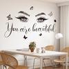 Ojos Hermosos Decoración de Pared de Habitación Estilo Europeo Diseño de Dormitorio Ins Simple Personalidad Calcomanías de Pared Mural YH36003
