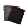 Bolsa de pano de armazenamento balde de flanela preta com cordão bolsa de pano para joias bolsa de pano para balde pequeno bolso de capa de pano