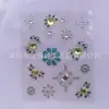 Tatuaje de pedrería para el cuerpo pegatina de cristal para la piel con pegamento varios patrones pegatina de diamante parche de gema