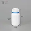 Garrafa em formato de folha, frasco plástico de suplemento alimentar, tampa bicolor, comprimido de cálcio, frasco de HDPE de ombros arredondados, bala de comprimido, frasco plástico de suplemento alimentar