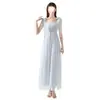 Vestidos de dama de honor con un encanto etéreo para un grupo de hermanas, ajustados, sencillos y elegantes, adecuados para actuaciones de coro y graduación, directo de fábrica
