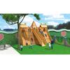 Jardín de Niños Comunitario Tobogán de Madera Área de Juego Micro-terreno Desarrollo Agujero para Trepar Grande al Aire Libre para Niños Deportes