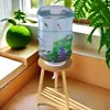 Balde de Água Mineral para Criação de Peixes, Balde de Água Purificada Convertido em um Aquário Ecológico, Aquário Criativo Feito à Mão de Chão para Decoração de Casa
