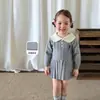 Ropa para Niños Pera Zheshou Vestido de Manga Larga para Niñas Otoño Nuevo Estilo Estilo Escolar Falda de Punto para Niños Falda de Bebé Niña Clase A