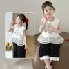 Conjunto de Verano para Niñas 2026 Nuevo Elegante Ropa de Verano Infantil Estilo Coreano Sin Mangas Casual Conjunto de Dos Piezas para Bebés Niñas