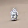 Yiluya plata pura 999 plata envejecida 3D cabeza de Buda colgante material para pulsera DIY colgante accesorios de joyería venta al por mayor