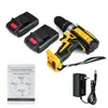Taladro Eléctrico de Mano de Litio Personalizado Taladro Eléctrico Multifunción Taladro de Impacto Destornillador Eléctrico para el Hogar Herramienta Set de Ferretería para Carpintería
