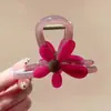 Pinza para el pelo de verano estilo ins con bloques de color para mujer, pasador lindo de lunares japoneses para niña, pinza de tiburón grande para recogidos.