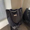 Bolso de Hombro de Gran Capacidad para Mujer Primavera y Verano, Bolso Tote de Lona Plegado Casual, Bolso Tote Versátil para Estudiantes, Clases y Viajes Diarios