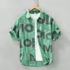 Camisa de Manga Corta Estampada Tie-Dye Estilo Japonés para Hombre, Tendencia de Verano Holgada Casual Juvenil de Alta Gama Elegante
