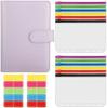 Carpeta A6 de Amazon con cremallera, color Macaron, de cuero sintético, para guardar dinero en efectivo y libros de contabilidad.