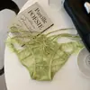 Calcinha Sexy de Renda com Sino Estilo Japonês para Mulheres, Puro Desejo Tira Fina Vazada Tentação Respirável Sem Costura Calcinha Feminina Novo Modelo
