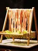 Prato Bandeja para Frituras Estilo Japonês Prato para Petiscos Carne Crocante Espetinhos Fritos Espetinhos Grelhados Prato Restaurante de Hot Pot Rack Comercial para Intestino de Pato