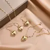 Acessórios Europeus e Americanos Transfronteiriços para o Dia dos Namorados, Colar Corrente de Coração e Lábios da Moda, Brincos Simples e Versáteis, Conjunto de Joias de Pulseira