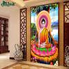 Qingfei Precision Printing Cloth Sakyamuni Novo ponto cruz Estilo sudeste asiático Pintura de corredor Bordado feito à mão Produtos não acabados