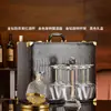 Juego de regalo de copas de vino tinto con dos copas de cristal de fondo de diamante, apto para regalar, uso doméstico, copas de vino estilo europeo